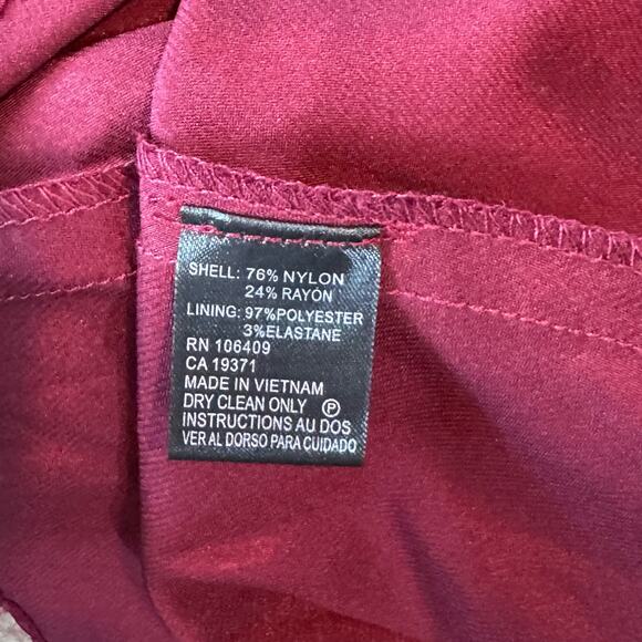 Tahari Burgundy Velvet Floral Maxi Dress Size 12 Burnout Sleeveless Gown - Picture 11 of 12